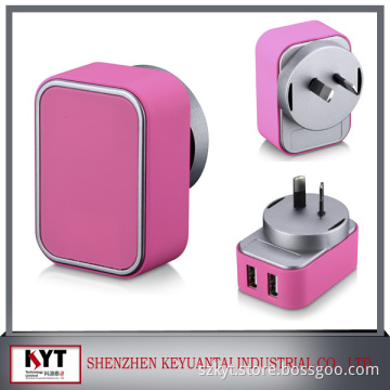 100-240v 5v 3.1a dual usb australia charger adapter for phone,SAA,CE,Rohs,Fcc certified